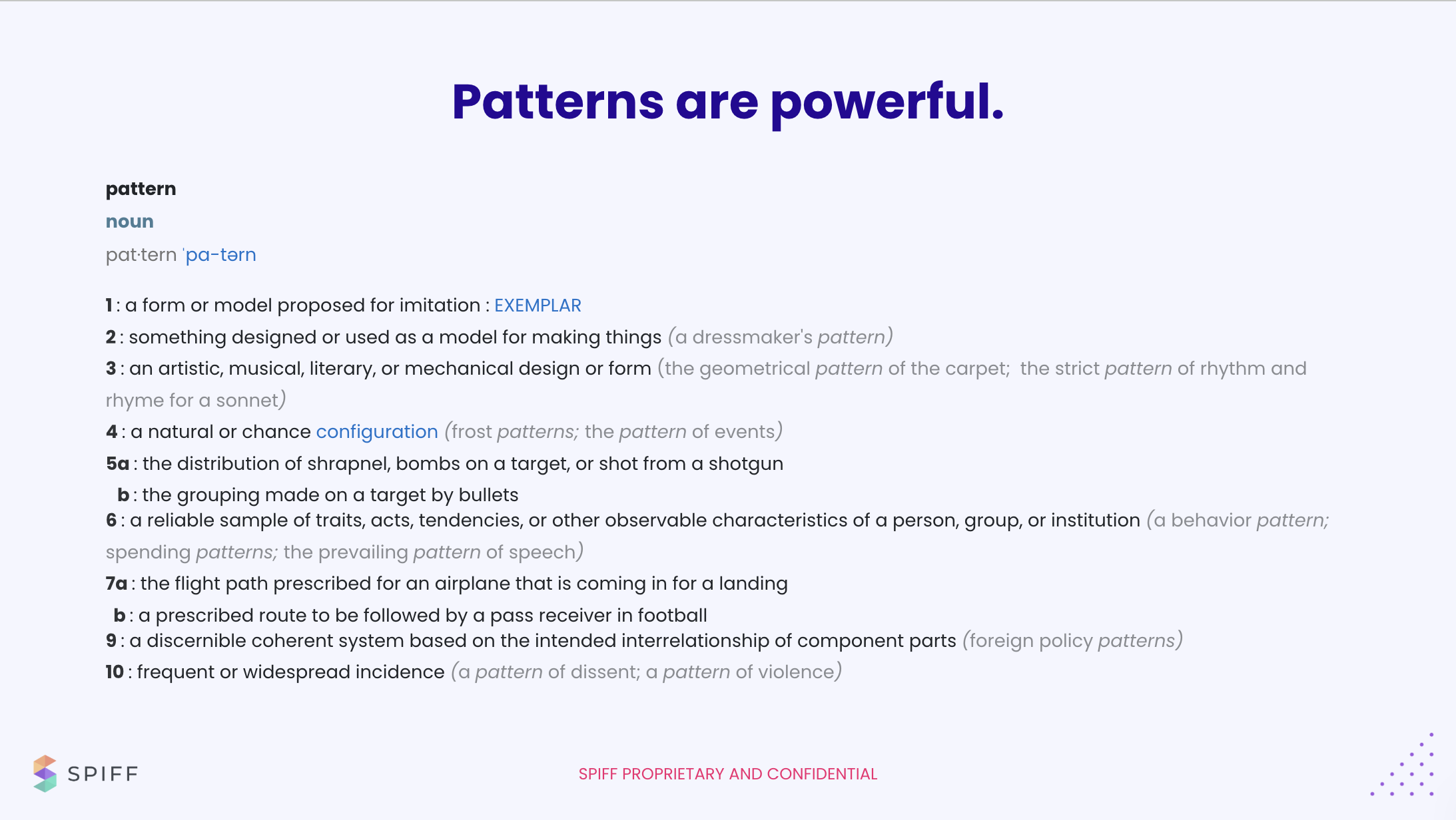 Patterns in practice